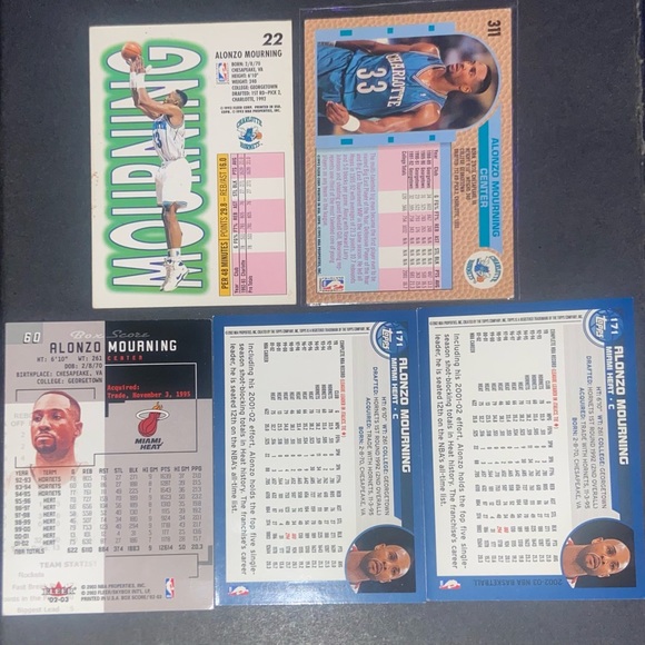Alonzo Mourning Rookie Card + more (5) 1992-2003 - Picture 4 of 4